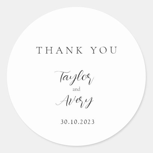 Simple Wedding Favor Tags Stickers