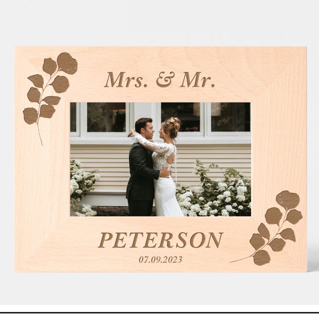 Simple Wedding Flowers Custom Wood Picture Frames (Creator Uploaded)