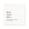 Simple Wedding Fun Fact Paper Napkin