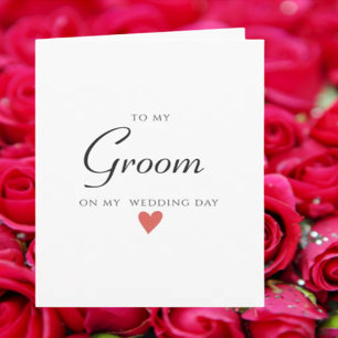 Simple Wedding Groom Minimalist Modern Card