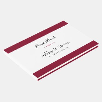 Simple Wedding Guest Book by studioart at Zazzle