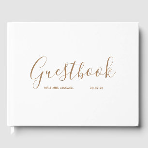 Simple Wedding Guestbook Color Minimal Elegant