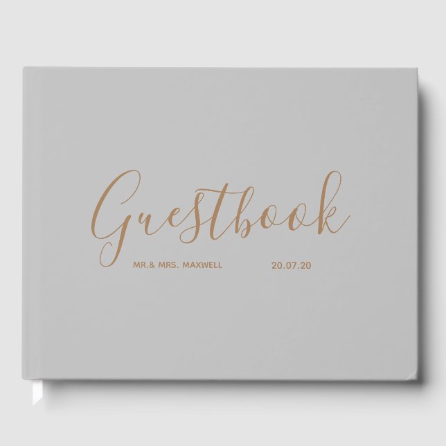Simple Wedding Guestbook | Color Minimal Elegant (Front)