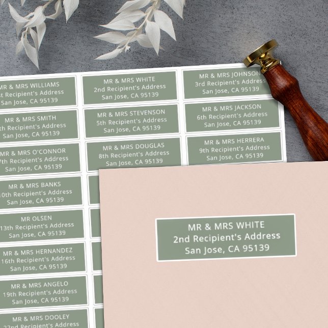 Simple wedding guests address 27 recipients labels (Creator Uploaded)