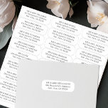 Simple wedding guests address labels 27 recipients<br><div class="desc">These easy-to-customize wedding guests address labels are perfect for your modern minimalist wedding stationery. Use these stickers to quickly and efficiently address invitations,  save the dates,  thank-you cards,  and more. A different guest name and address may be printed on each of the 27 labels</div>