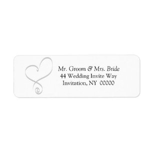Wedding Return Address Labels | Zazzle