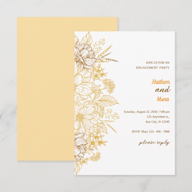 simple wedding invitation (Front/Back)