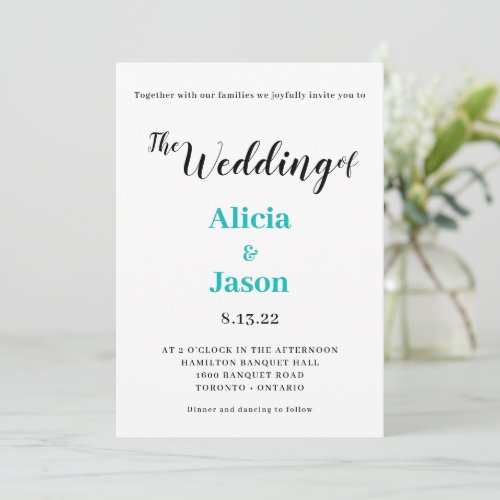 Simple Wedding Invitation