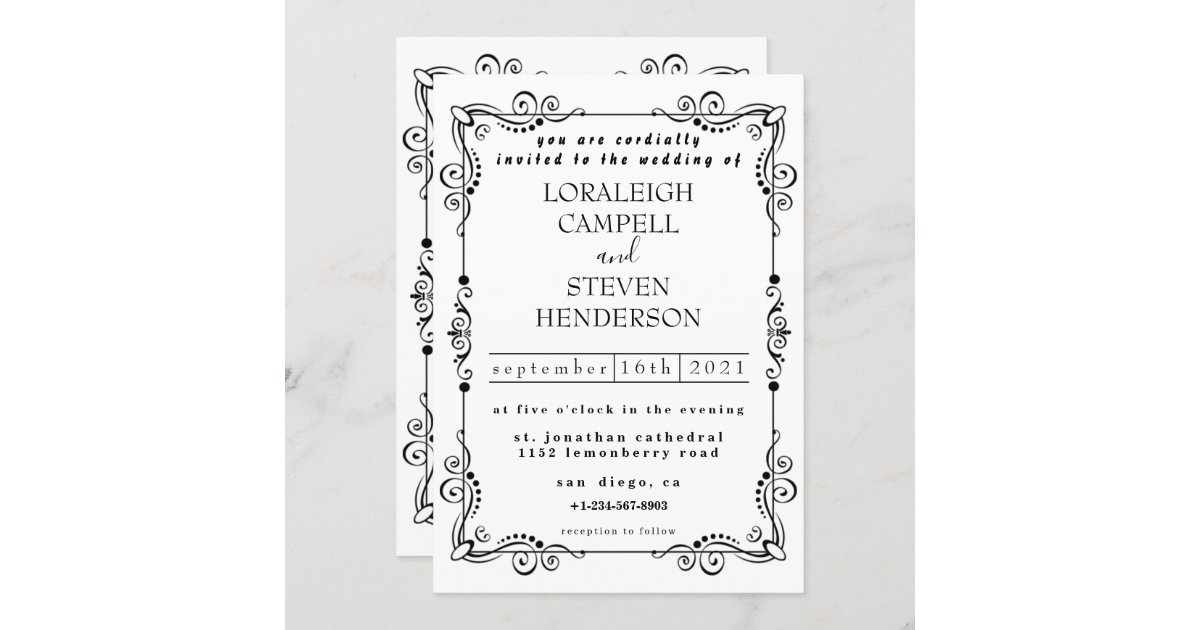 Simple wedding invitation | Zazzle