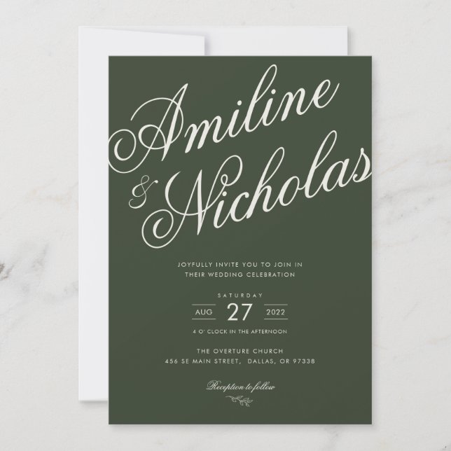 Simple Wedding Invitation (Front)