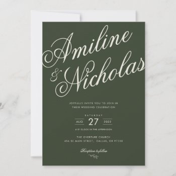 Simple Wedding Invitation by TheKPlace at Zazzle