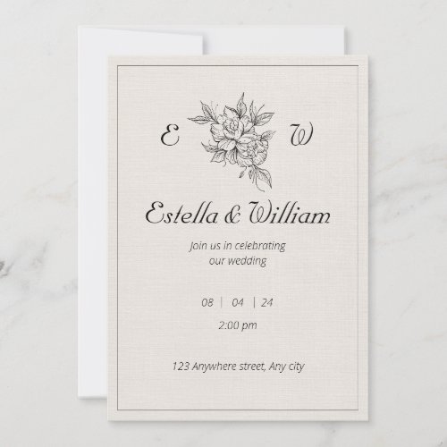 Simple Wedding invitation 