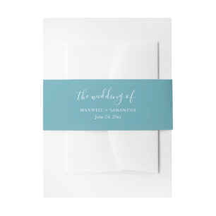 Simple Wedding Invitation Belly Band