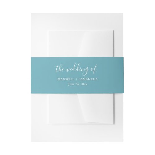 Simple Wedding Invitation Belly Band