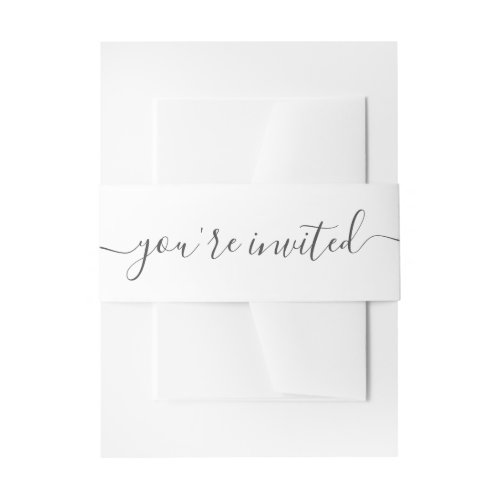 Simple Wedding Invitation Belly Band