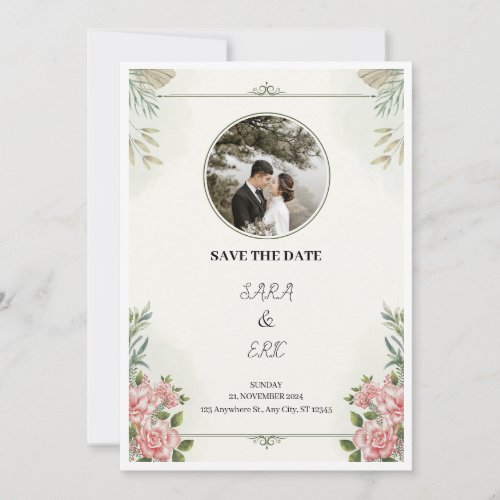 Simple Wedding Invitation For  Family And Friends