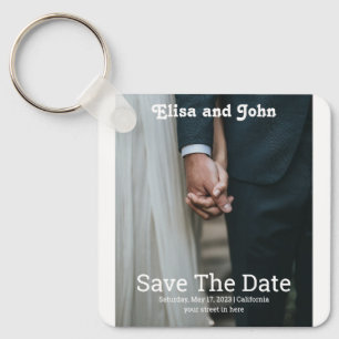 Simple Wedding Invitations elegant Keychain