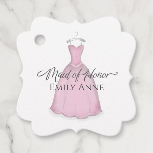 Simple Wedding Maid of Honor Elegant Thank You Favor Tags