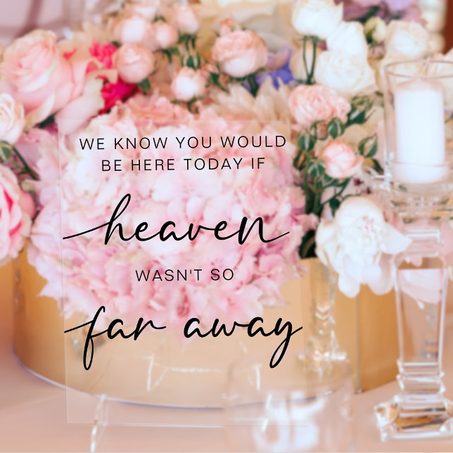 Simple Wedding Memory Table Acrylic Sign (Simple Wedding Memory Table Acrylic Sign)