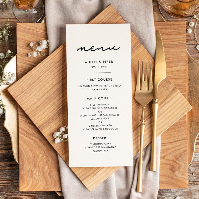 Simple wedding menu (Creator Uploaded)