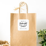 Simple Wedding Midnight Snack Favor Stickers<br><div class="desc">My Simple Wedding Midnight Snack Favor Stickers will make the event you are planning perfect. Customize with your names and copy for a personalized gift your guests will love.</div>