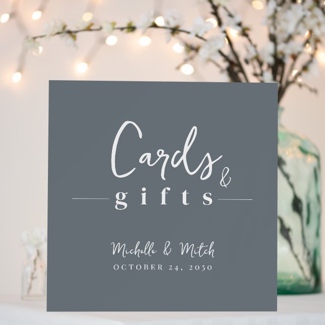 Simple Wedding Minimalist Calligraphy Cards Gifts Foam Board (In Situ (Wedding))