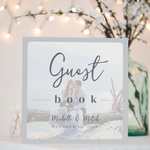 Simple Wedding Minimalist Calligraphy Guest Book Foam Board