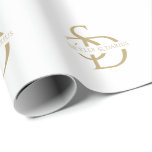 Simple Wedding Monogram Personalized With Name Wrapping Paper<br><div class="desc">Elevate your gift presentation with the Simple Wedding Monogram Personalized With Name Wrapping Paper. This elegant and modern gift wrap features a custom monogram, making it perfect for wedding or engagement gifts. The stylish white and gold design adds a luxurious touch, while the personalized name and initials ensure that your...</div>