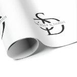 Simple Wedding Monogram Personalized With Name Wrapping Paper<br><div class="desc">Elevate your gift-giving with our "Simple Wedding Monogram Personalized With Name Wrapping Paper, " a perfect blend of modern design and personalized elegance. Whether you’re attending a wedding, engagement party, or looking for the ideal Christmas gift wrap, this custom monogram wrapping paper ensures your presents are as thoughtful as they...</div>