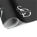 Simple Wedding Monogram Personalized With Name Wrapping Paper<br><div class="desc">Wrap your wedding or engagement gifts in timeless elegance with our Simple Wedding Monogram Personalized With Name Wrapping Paper. This custom gift wrap is the perfect way to add a personal touch to any present, making it ideal for couples celebrating their love. Featuring a modern monogram design, this wrapping paper...</div>