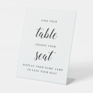 Simple Wedding Name Card Sign