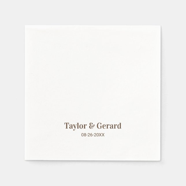 Simple Wedding Napkins (Front)