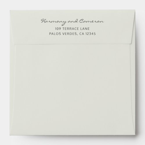 Simple Wedding Neutral Beige Elegant Envelope