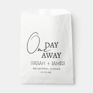Simple Wedding One Day Away Rehearsal Dinner  Favor Bag