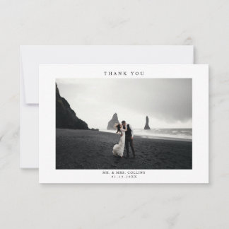 Simple Wedding Photo Thank You Card