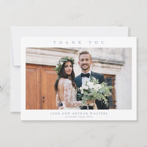 Simple Wedding Photo Thank You Card