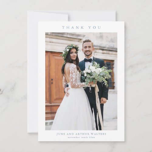 Simple Wedding Photo Thank You Card