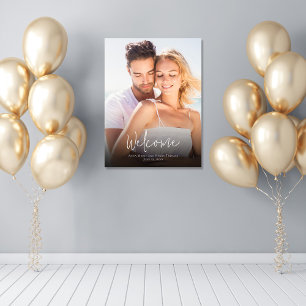 Simple Wedding Photo Welcome Sign