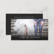 Simple wedding photography minimal typography business card