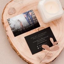 Simple wedding photography minimal typography business card