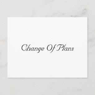 Simple Wedding Postponement  Announcement Postcard