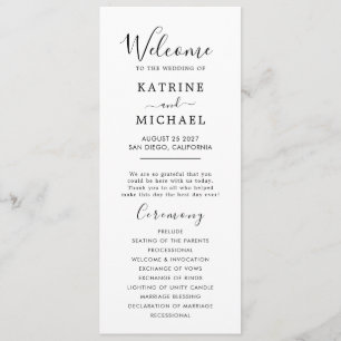 Simple  Wedding Program