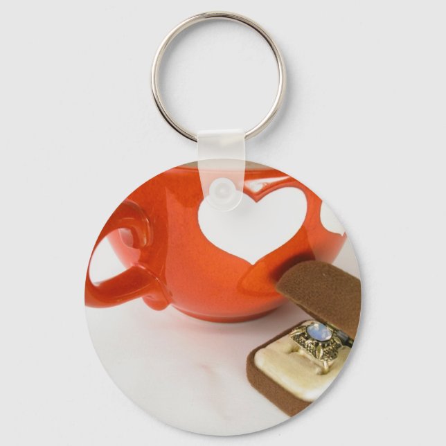 Simple Wedding Proposal Keychain (Front)