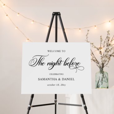 Simple Wedding Rehearsal Dinner Welcome Sign