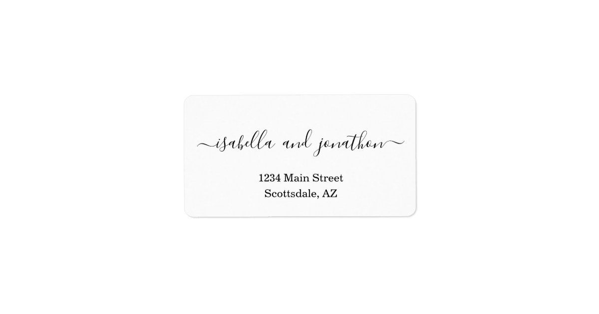 Simple Wedding Return Address Labels | Zazzle