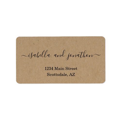 Simple Wedding Return Address Labels _ Kraft