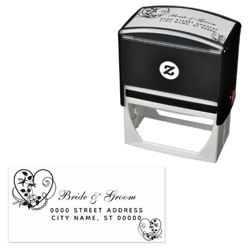Simple Wedding Return Address Self_inking Stamp