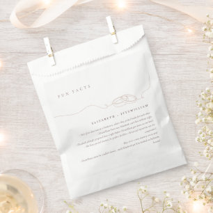 Simple Wedding Rings   Blush Pink Wedding Fun Fact Favor Bag