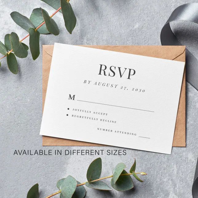 Simple wedding rsvp elegant wedding enclosure card | Zazzle