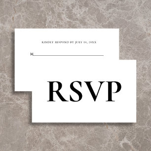 Simple Wedding RSVP Enclosure Card